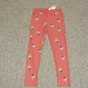 LuluRoe X Disney Red and Yellow Miss Piggy Leggings One Size. Womens NWT